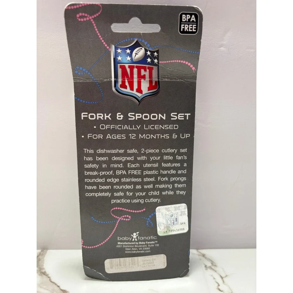 NFL Jacksonville Jaguars‎ Toddler Fork and Spoon Set Baby Fanatic BPA Free New
